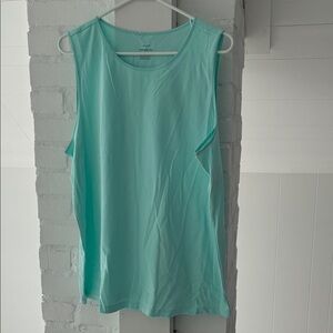 NWT CJ Banks Aqua Sleeveless Top